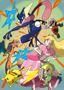 Ken Sugimori artwork for Super Smash Bros. for Nintendo Wii U and 3DS